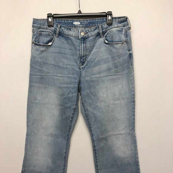 Old Navy Women Kicker Boot Cut Jeans Size 16 Short Blue Denim B252 -1 - Picture 12 of 16